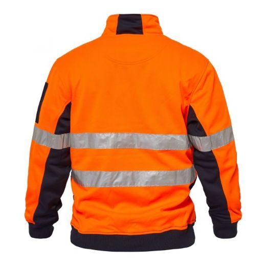 Picture of WorkCraft "RIDGE" Hi Vis Half Zip Reflective Polar Fleece Pullover